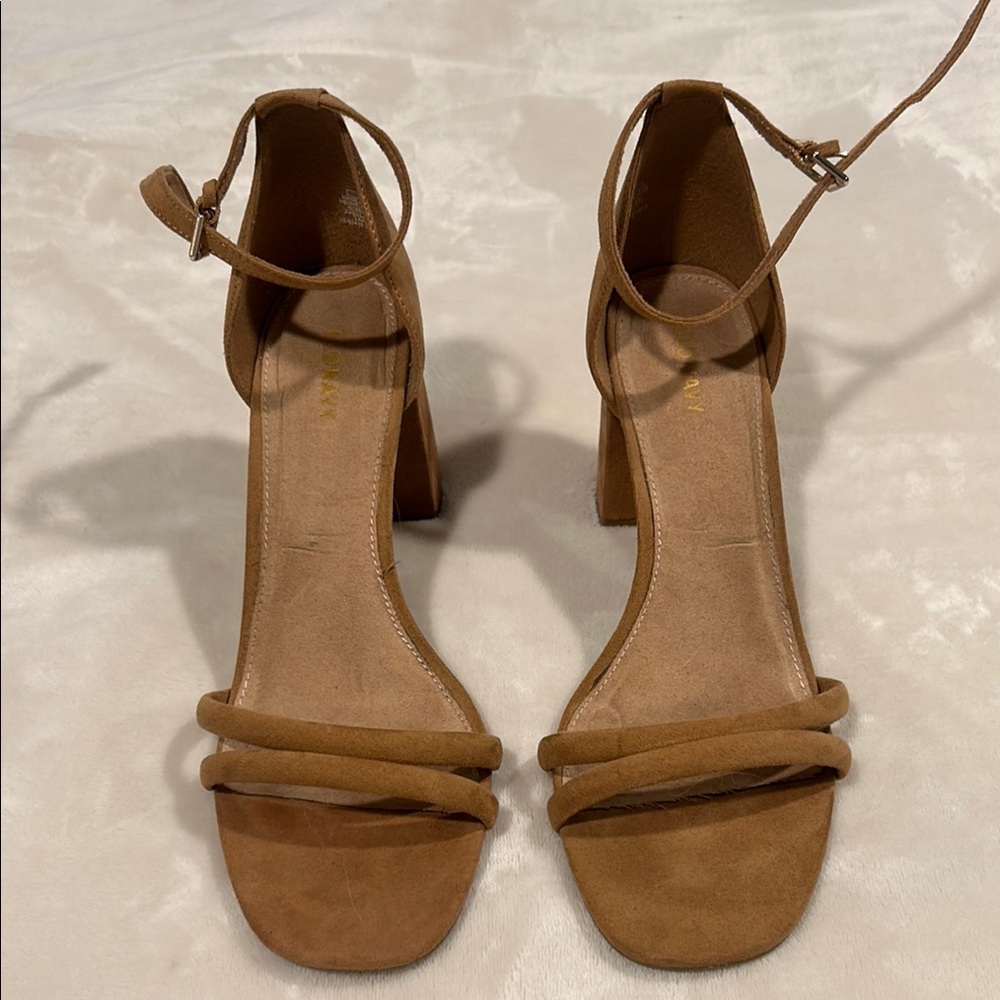 Tan Ankle Strap Heels